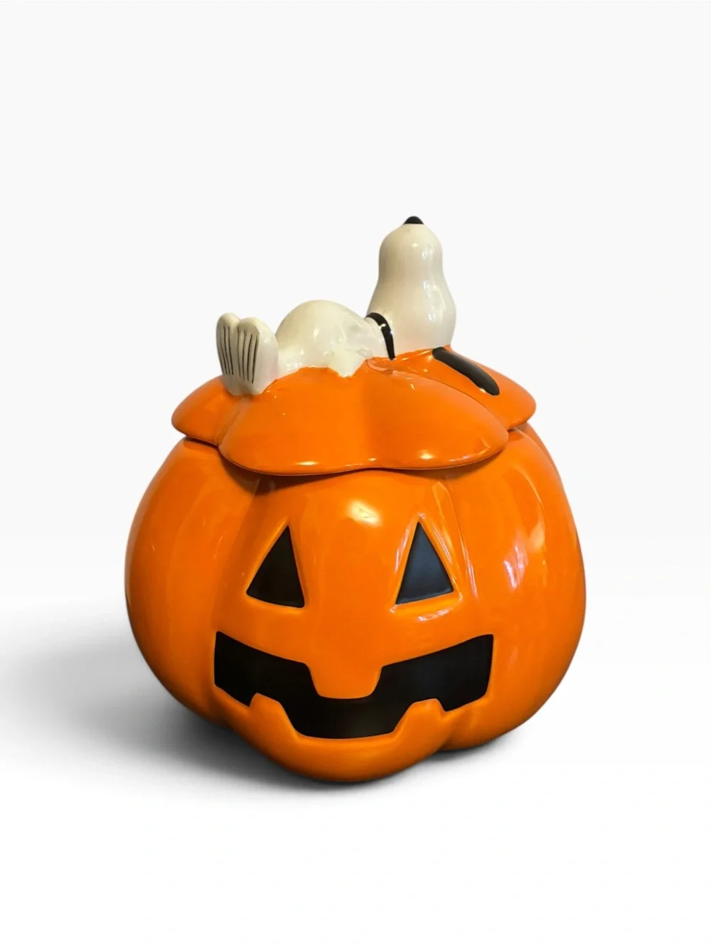Peanuts Rae Dunn Snoopy Welcome Great Pumpkin Halloween Cookie Jar Canister